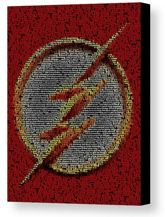 The Flash Superhero Quotes Mosaic AMAZING Framed 9X11 Limited Edition Art w/COA