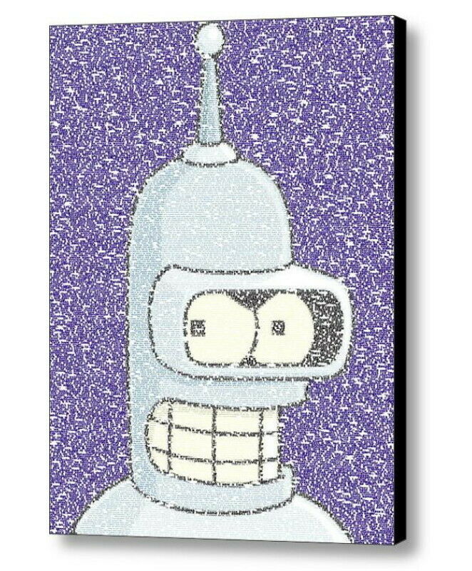 Futurama Bender Quotes Mosaic INCREDIBLE Framed 9X11 Limited Edition Art w/COA