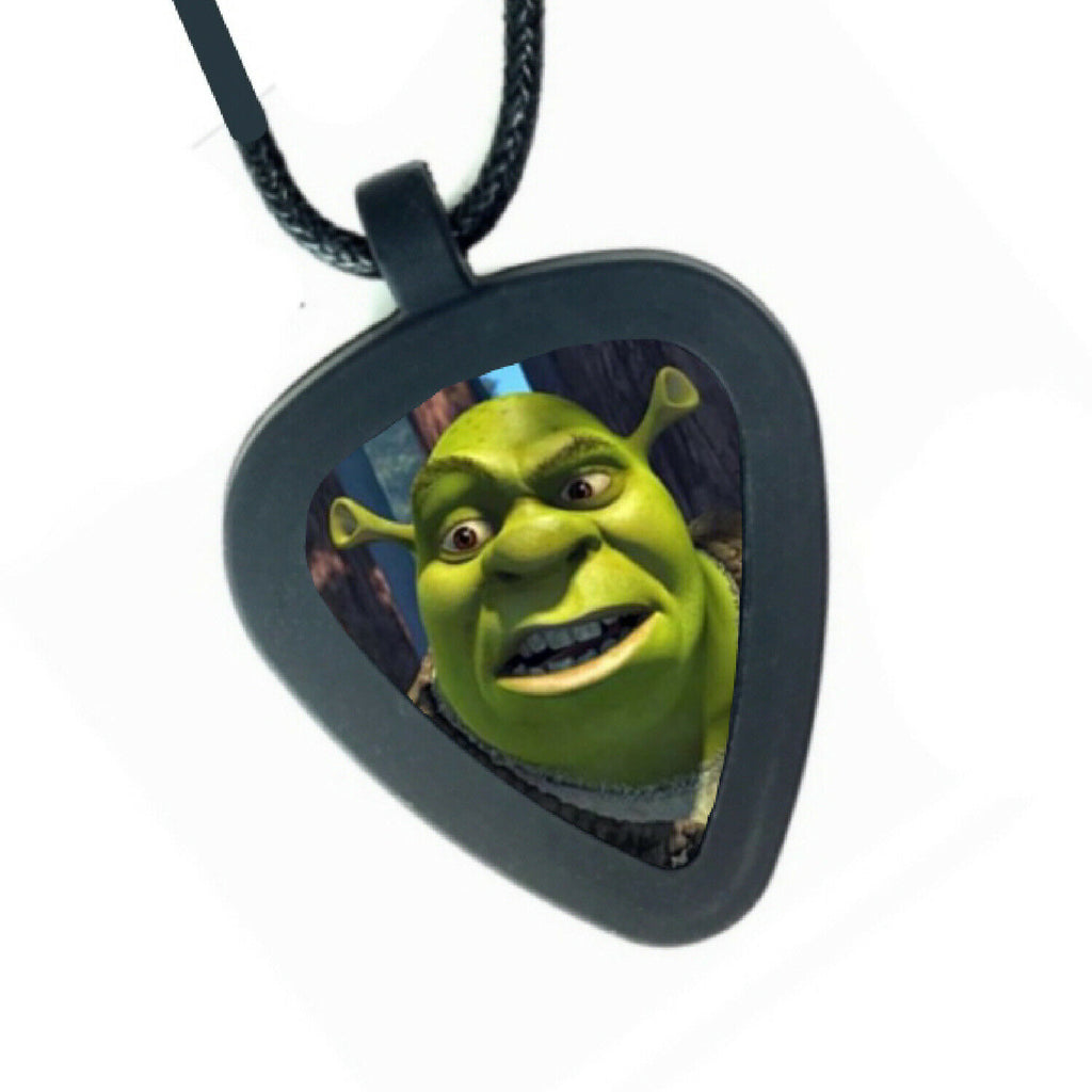 Pickbandz SHREK Mens or Womens Real Guitar Pick Necklace