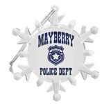 The Andy Griffith Show Mayberry Police Snowflake Holiday Christmas Tree Ornament