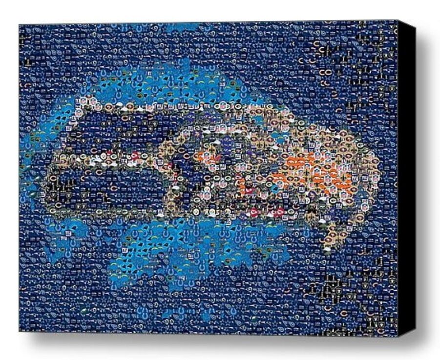 Amazing Framed Seattle Seahawks Button Mosaic Limited Edition Art Print