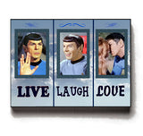 Framed Star Trek Spock Live Laugh Love Parody