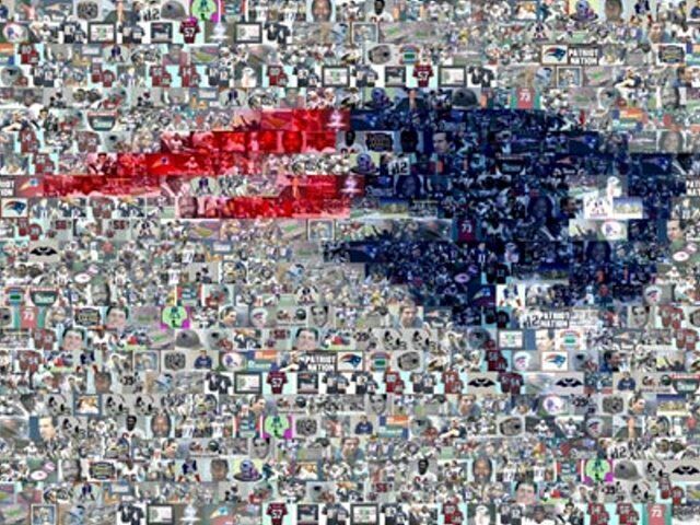 Amazing New England Patriots logo Montage #ed to 25