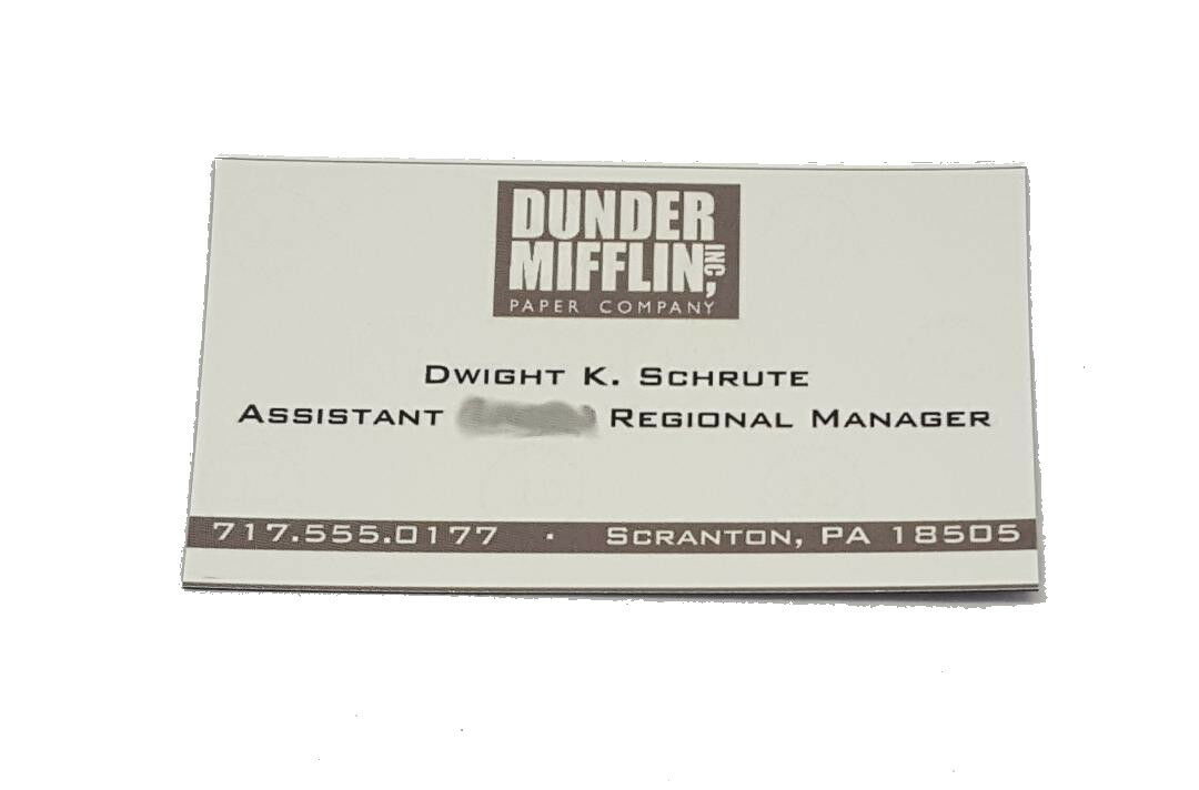 NBC TV Show The Office Dwight Schrute Official Business Card Fridge Magnet.