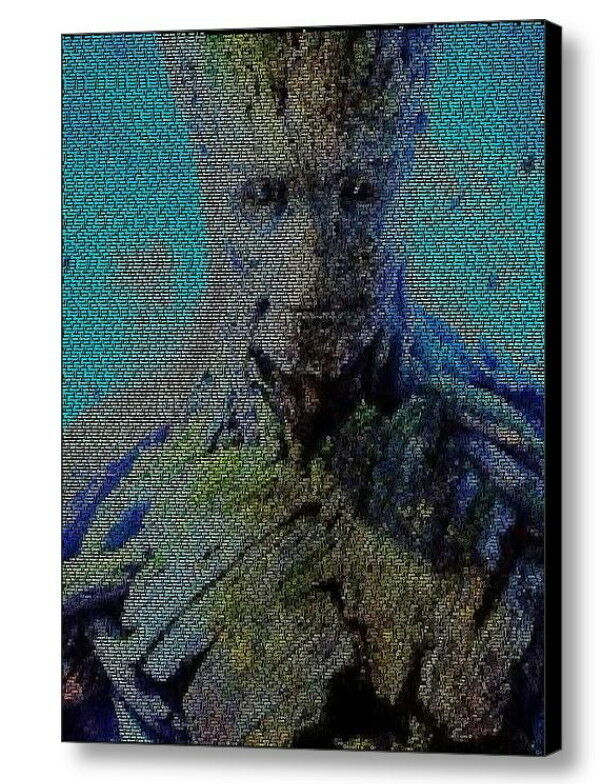 Guardians of the Galaxy I a GROOT Quotes Mosaic Framed 9X11 Limited Edition