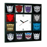 History of Transformers Decepticon and Autobot Clock with 12 pictures