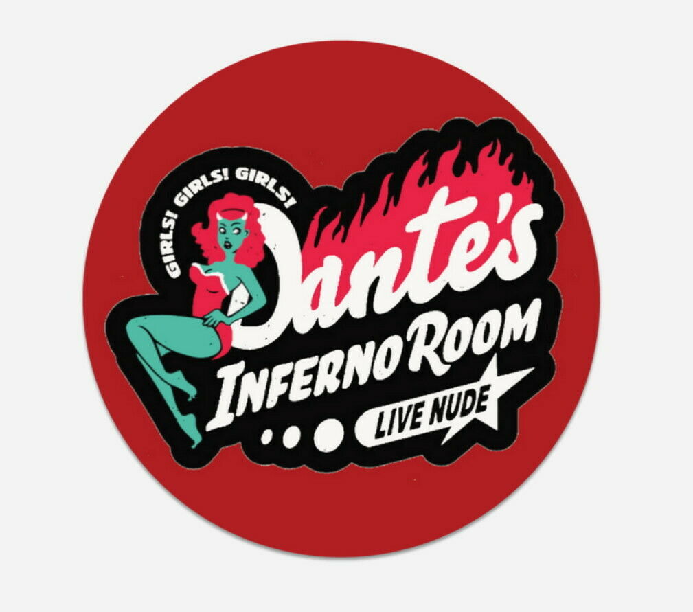 Beetlejuice Dante's Inferno Room Sexy Girls Round Premium Promo Coaster set of 2