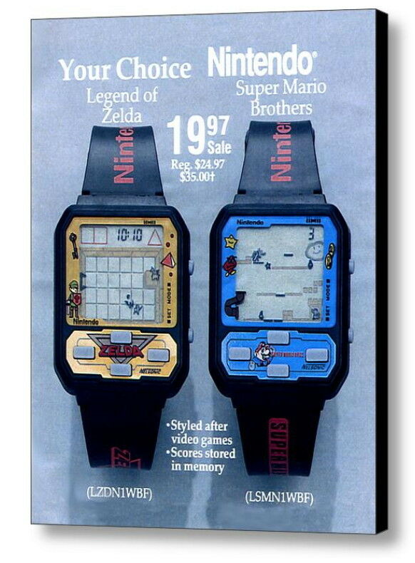 Framed The Legend Of Zelda Super Mario Brothers Watch Game Restored Magazine Ad