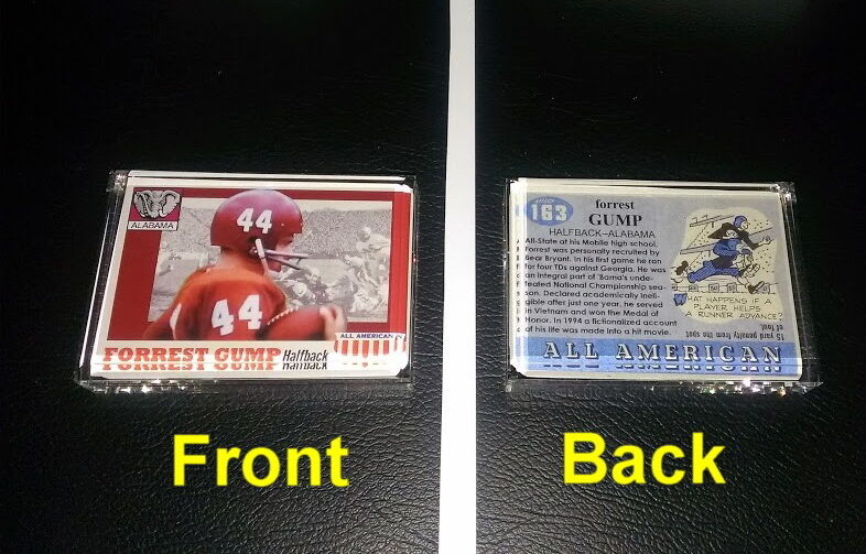Forrest Gump Alabama Crimson Tide Football Card prop Display Piece Paperweight