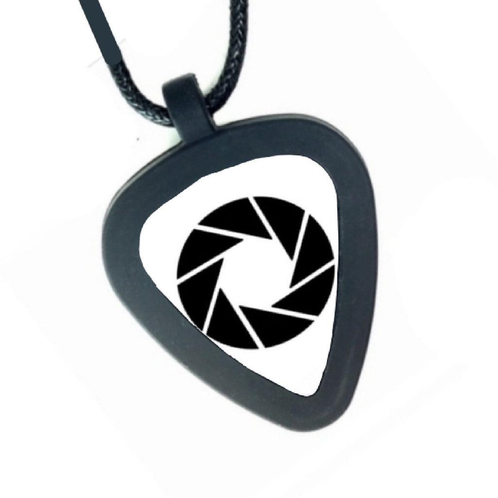 Portal 2 Aperture Laboratories Pickbandz Mens Womens Real Guitar Pick Necklace