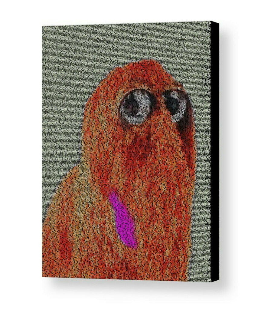 Mr. Snuffleupagus Sesame Street Theme Song Lyrics Framed Mosaic Print Lim Editon