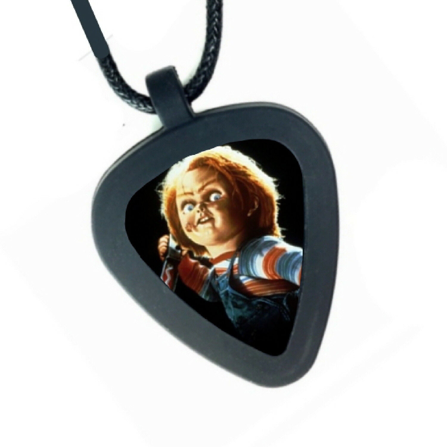 Pickbandz Childs Play Chucky Doll Mens or Womens Real Guitar Pick Necklace