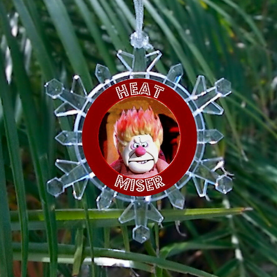 Heat Miser Snowflake Colored Blinking Light Holiday Christmas Tree Ornament