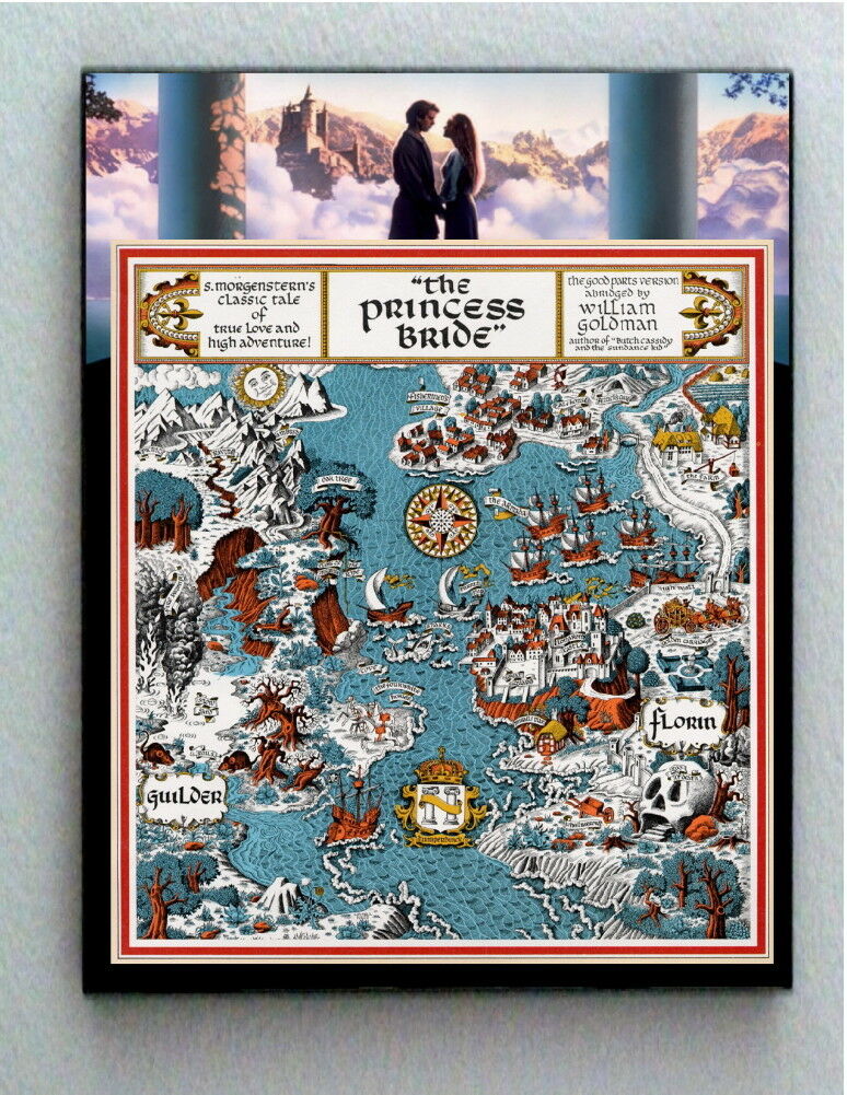 Framed The Princess Bride Florin Guilder Movie Book Site Land Map Memorabilia