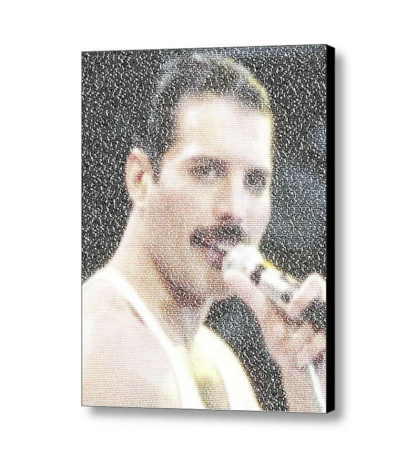 Queen Freddie Mercury Bohemian Rhapsody Lyrics Mosaic Framed Print Lim. Ed. COA