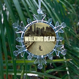 The Walking Dead Snowflake Multi Color Blinking Holiday Christmas Tree Ornament