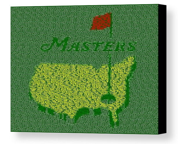 PGA Golf The Masters Winners List WOW Mosaic Framed Print Limited Edition w/COA