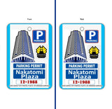 Die Hard Movie Nakatomi Plaza 12/1988 Prop Parking Pass Car Air Freshener Promo