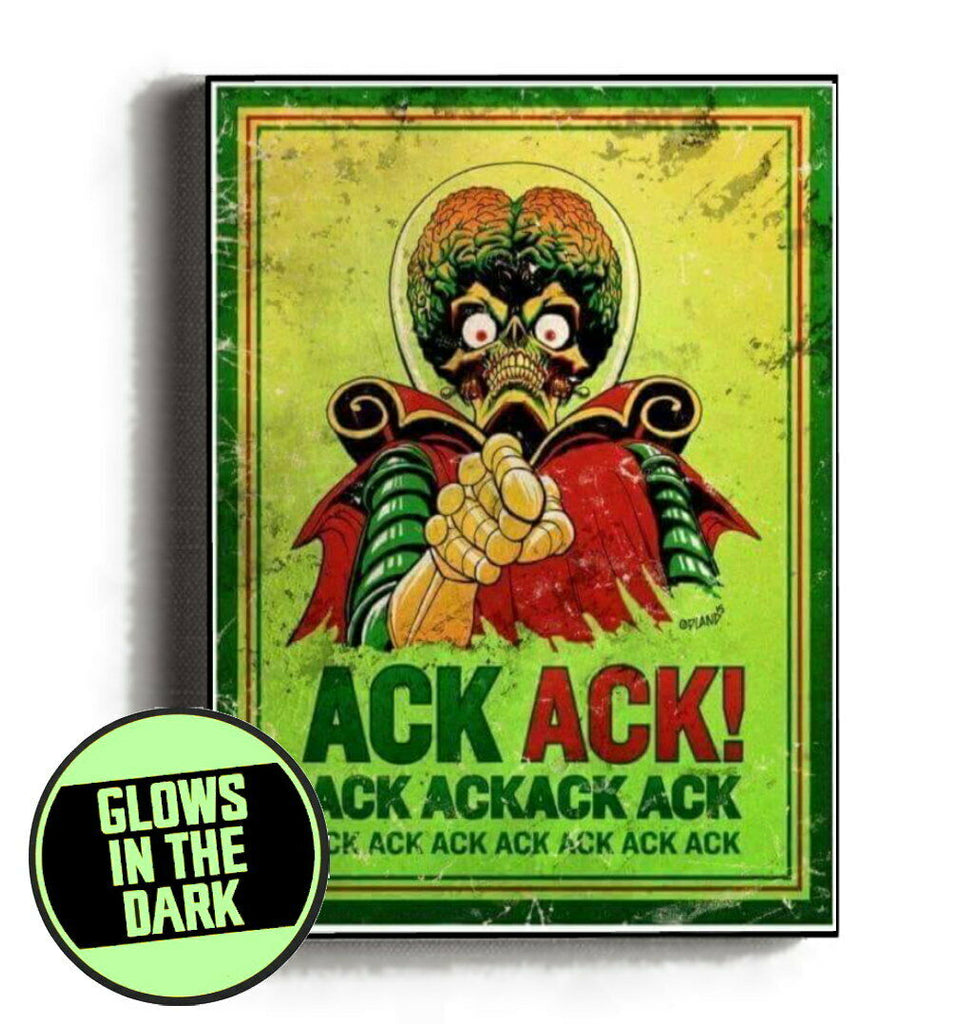 Mars Attacks! Alien Glow In The Dark Framed Cool Art Mini Poster