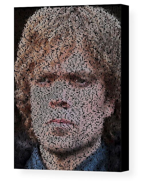 Game Of Thrones Tyrion Lannister Quotes Mosaic WOW Framed 9X11 Limited Edition