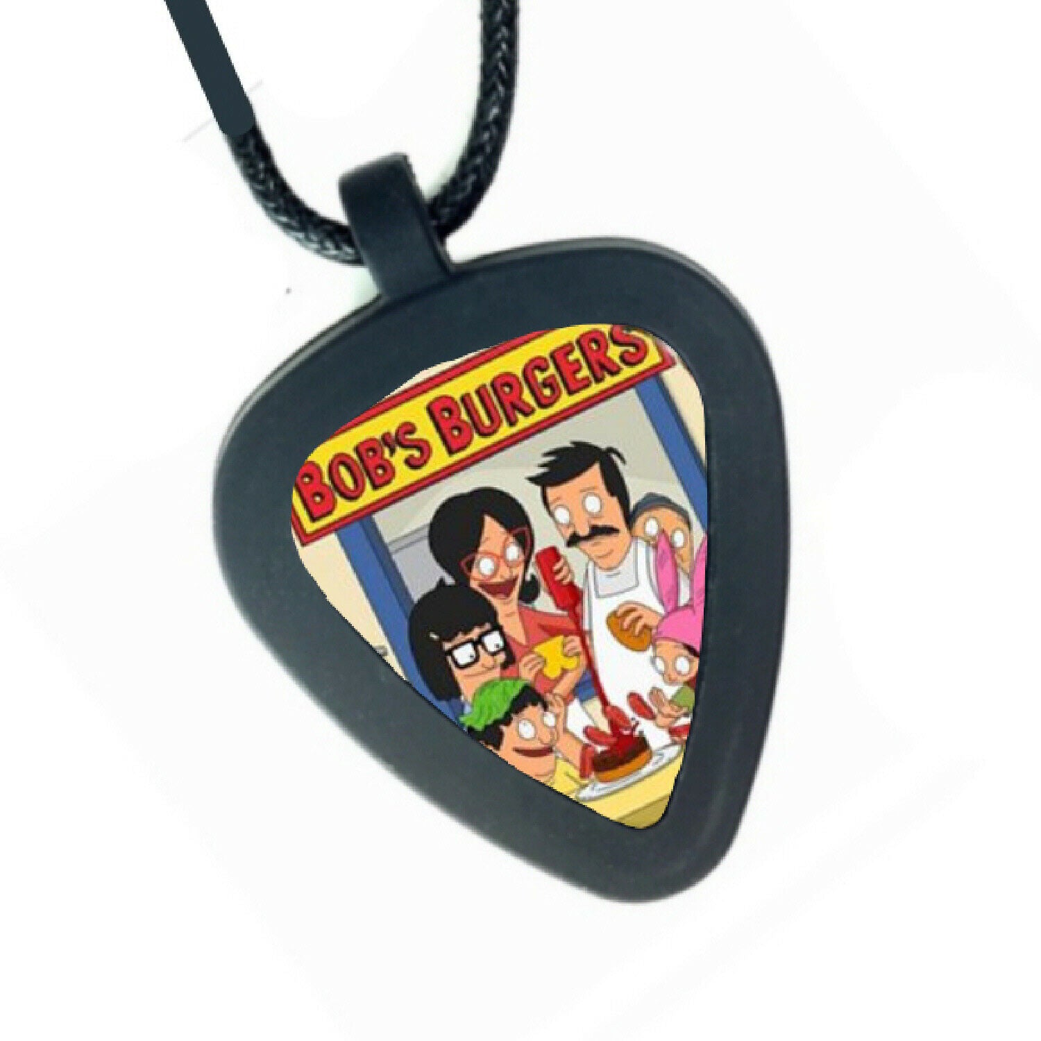 Bobs Burgers Pickbandz Mens or Womens Real Guitar Pick Necklace