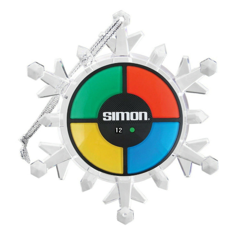 Retro Simon Memory Game Snowflake Blinking Light Holiday Christmas Tree Ornament