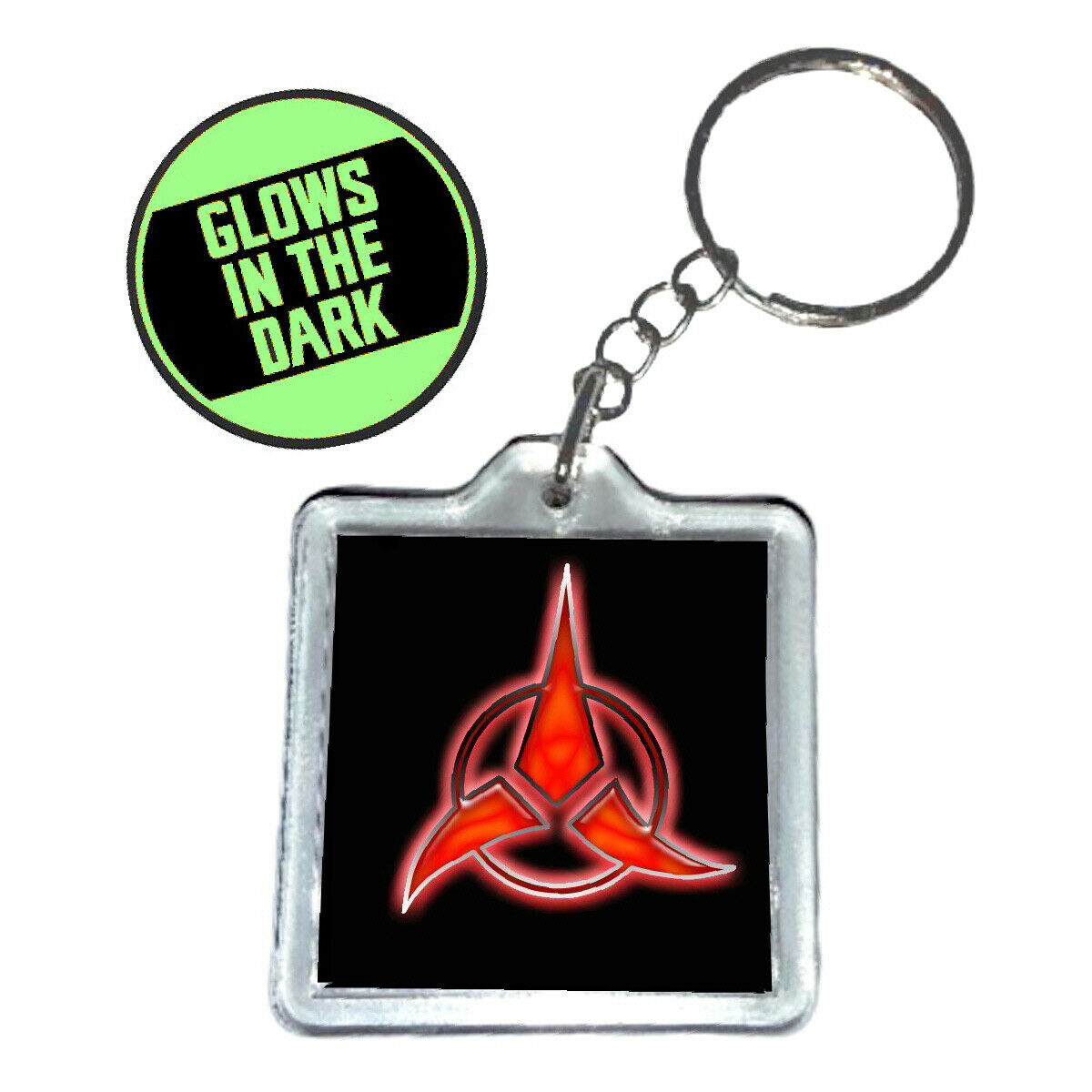 Klingon Emblem Star Trek Glow in the dark Key chain keyring