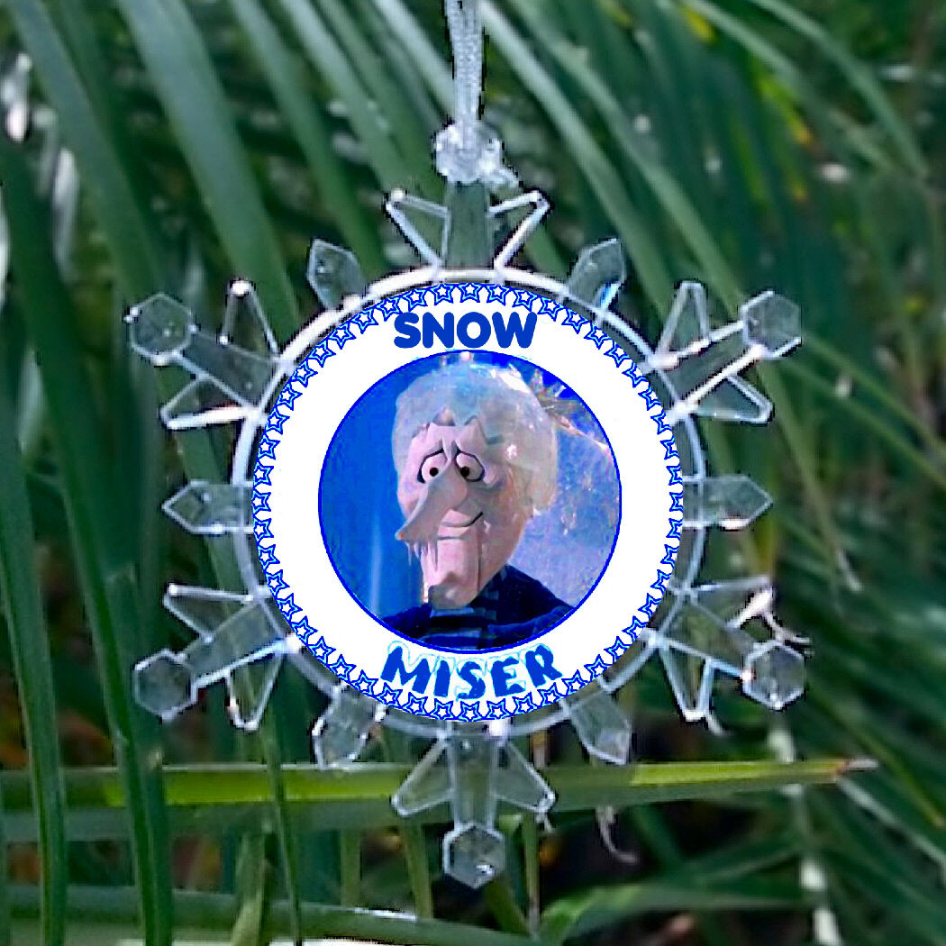 Cold Snow Miser Snowflake Colored Blinking Light Holiday Christmas Tree Ornament