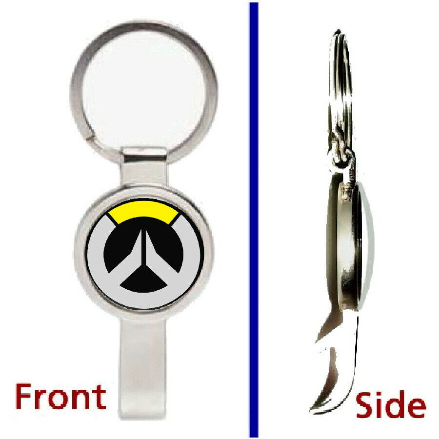 Overwatch Pendant or Keychain silver tone secret bottle opener