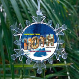 Star Wars Ice Planet Hoth Snowflake Blinking Holiday Christmas Tree Ornament