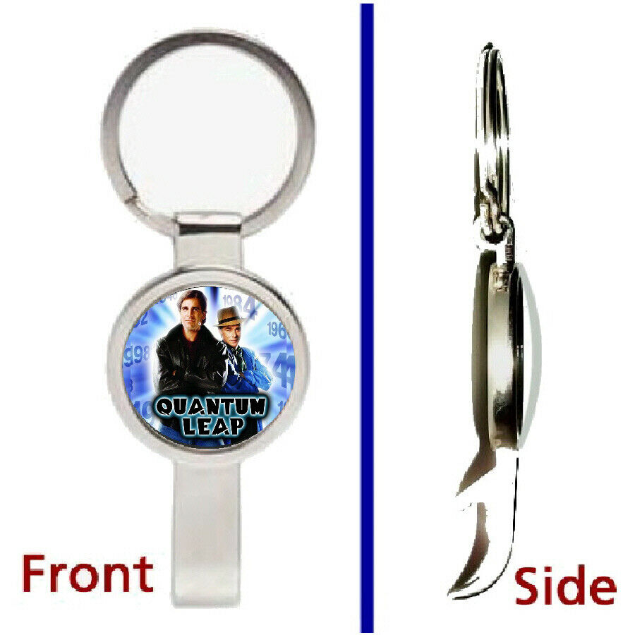 Quantum Leap TV Show Pendant or Keychain silver tone secret bottle opener