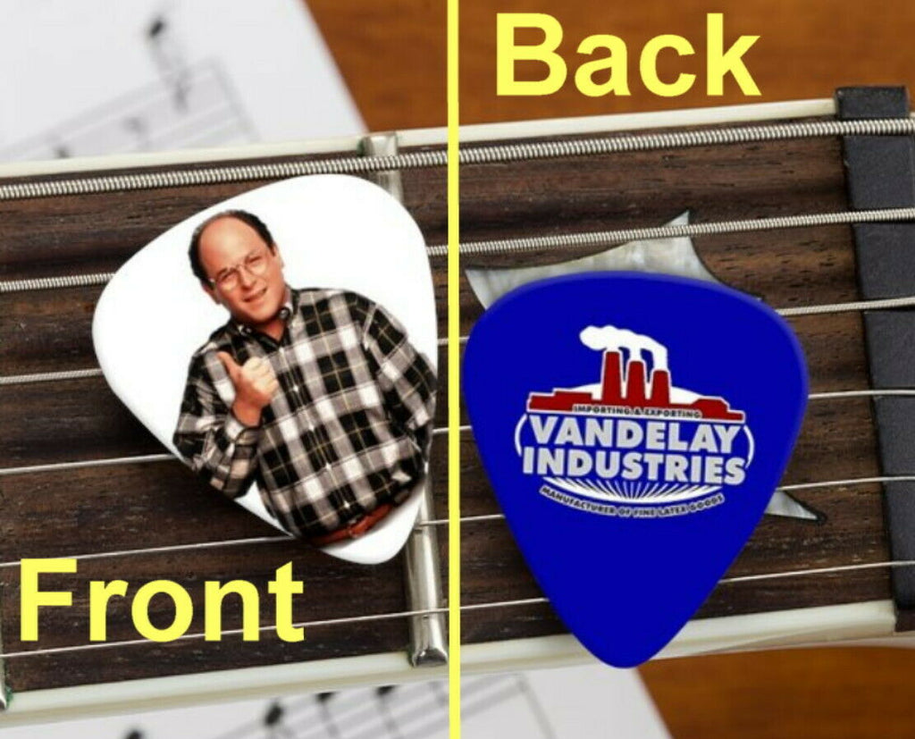 Set of 3 George Costanza Vandelay Industries Seinfeld Promo Guitar Pick Pic