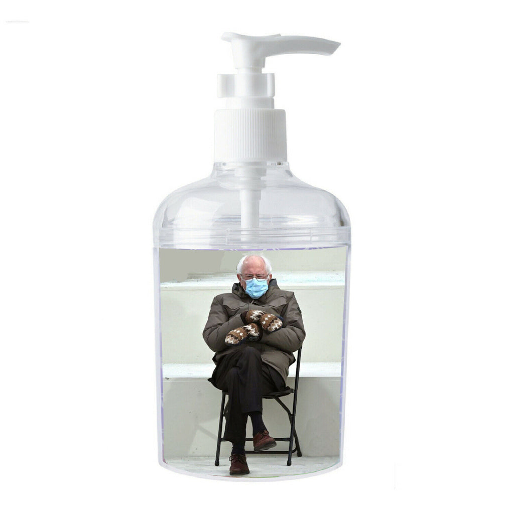 Bernie Sanders Mittens Meme Soap / Hand Sani. Refillable Dispenser