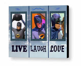 Framed Batman 1966 Adam West Live Laugh Love Parody 8.5 X 11