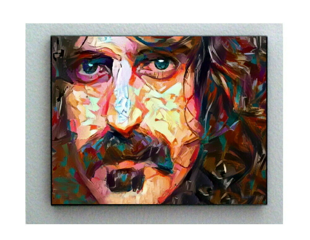 Framed Frank Zappa Face Abstract 8.5X11 Art Print Limited Edition w/signed COA