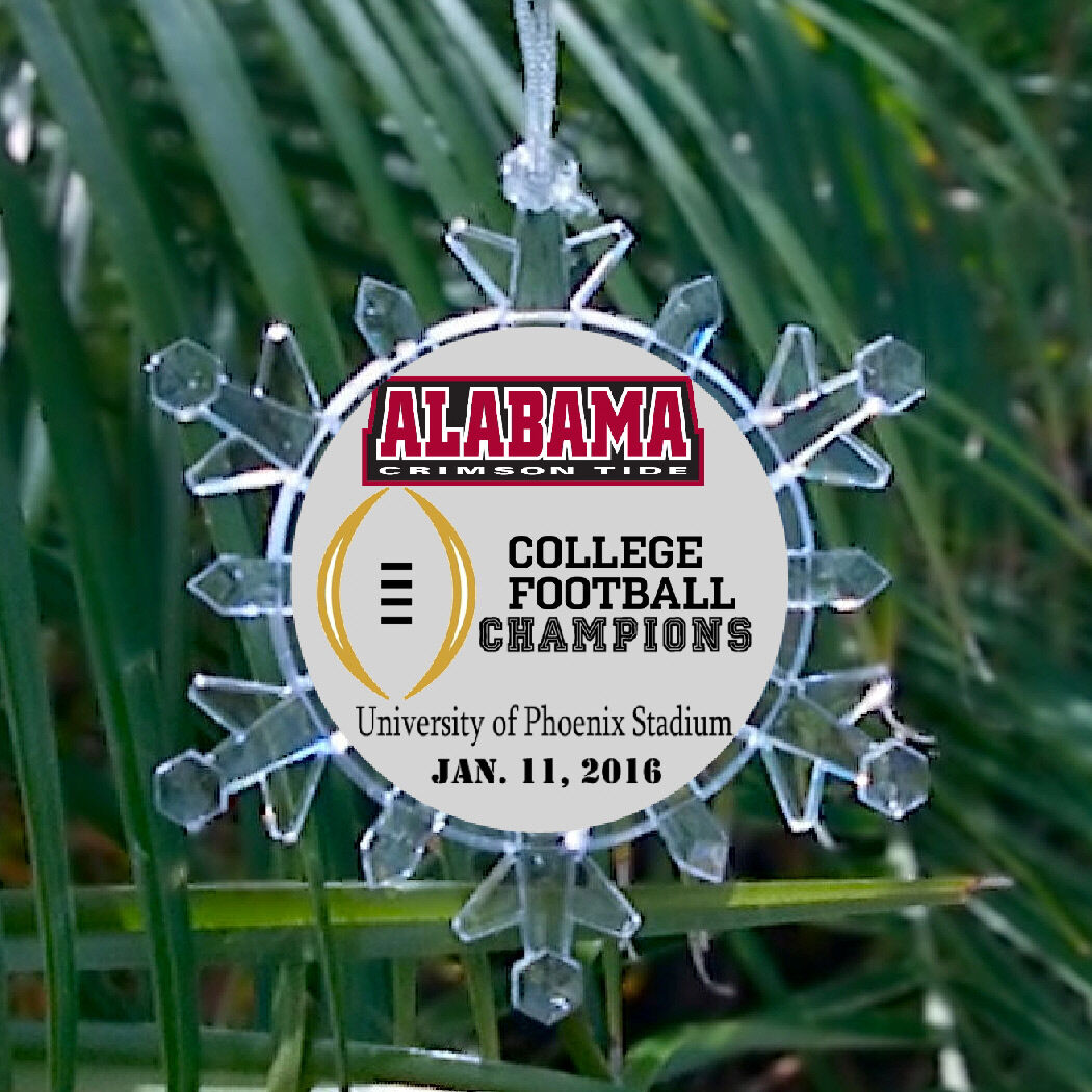 Alabama Crimson Tide Football National Champions Holiday Christmas Tree Ornament