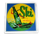 Vintage retro Ski Cola Coaster or Change Tray