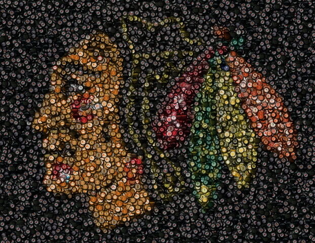 Incredible Chicago Blackhawks Hockey Puck mosaic print