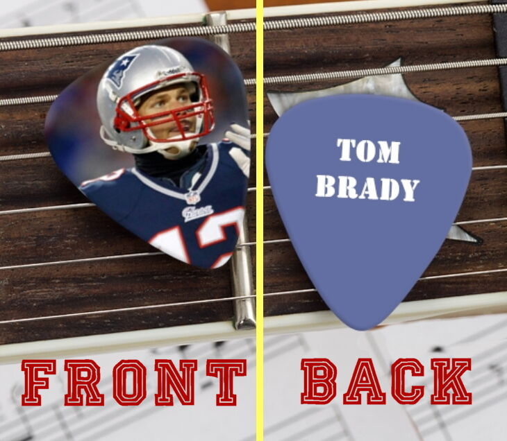 Set of 3 New England Patriots Tom Brady premium Promo Guitar Pick Pic