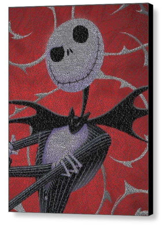 The Nightmare Before Christmas Script Jack Mosaic Framed 9X11 Limited Edition