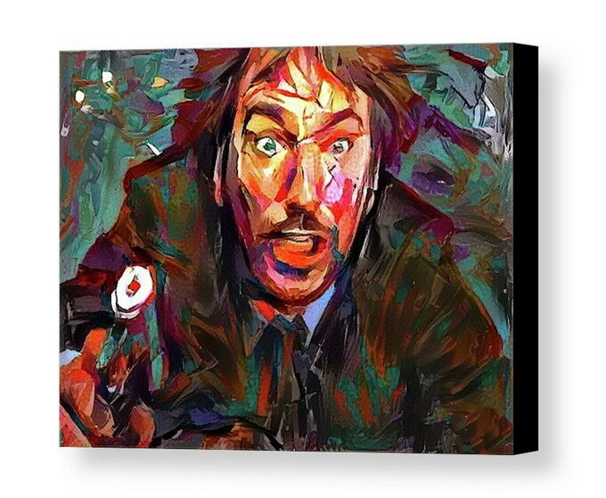 Framed Abstract Die Hard Hans Gruber 8.5X11 Art Print Limited Ed. w/signed COA