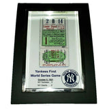New York Yankees First World Series Game Ticket Framed Art Print Memorabilia