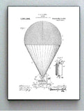 Framed Hot Air Baloon Airship 8.5 X 11 Original Patent Diagram Plans