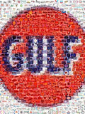 Amazing GULF Gas/Oil old logo sign Montage 1 of only 25