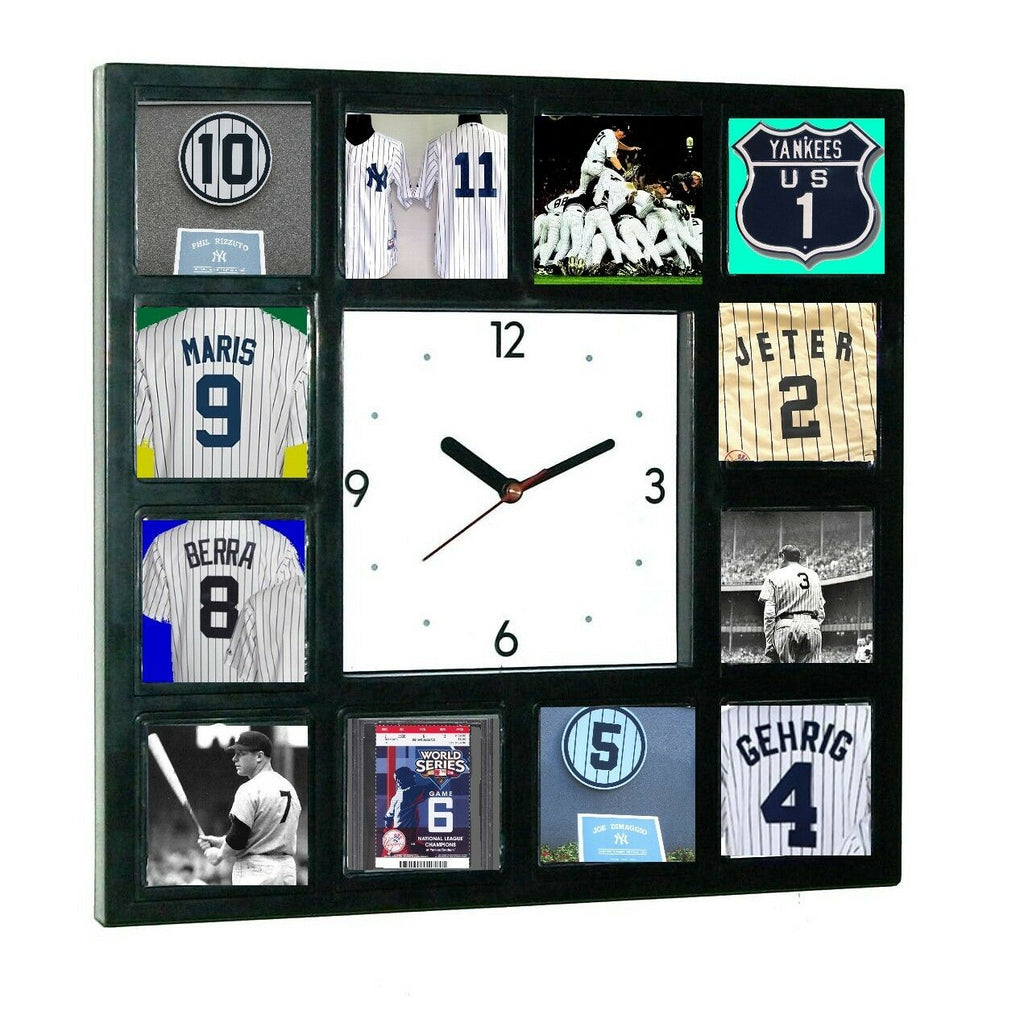 New York NY Yankees Greatest Jersey Clock 12 pictures of HOF players