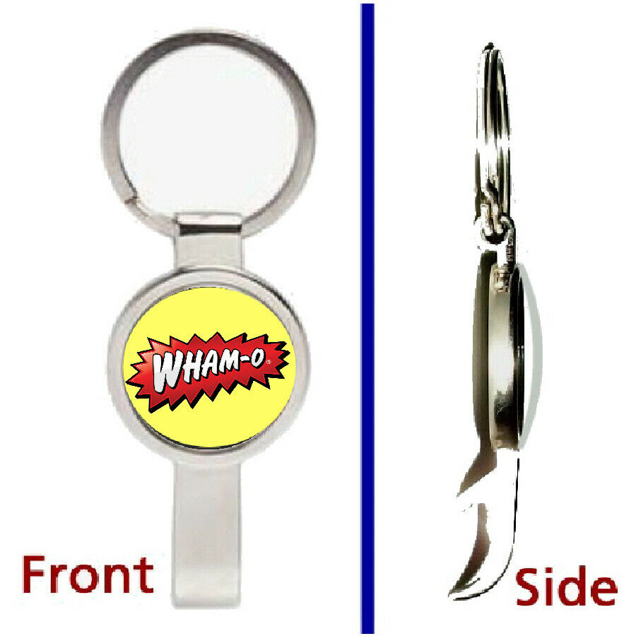 Wham-O Toy Pendant or Keychain silver tone secret bottle opener