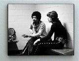 Rare Framed Jimi Hendrix with Mick Jagger Vintage Photo. Jumbo Giclée Print