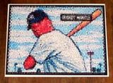 Amazing Mickey Mantle Bowman Rookie card Yankee montage