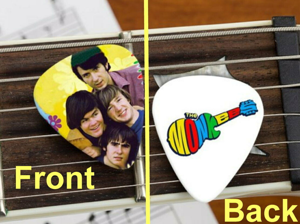 Set of 3 The Monkees Guitar Logo premium Promo Guitar Pick Pic