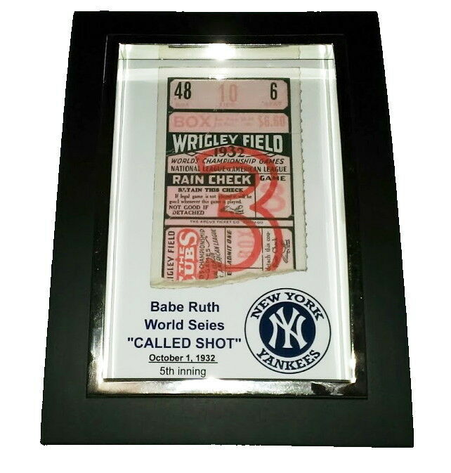 Mini New York Yankees Babe Ruth Called Shot ticket Framed Art Print  Memorabilia